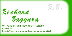 richard bagyura business card